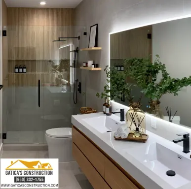 Bathroom remodeling project in Palo Alto CA by Gatica's Construction