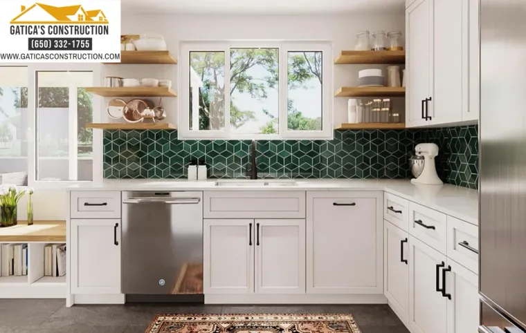 Custom cabinet kitchen remodel in Palo Alto by Gatica's Construction