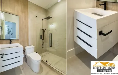 Bathroom remodeling project in San Jose by Gatica's Construction